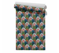 Claccis Revestimiento de Pared PVC Papel Tapiz 3D Autoadhesivo Paisajes Mandala Abstracto Retro Elegant Y Elegante Papel Pintado Impermeable Resistente Aceite Para Paredes Cocina 45x200cm