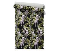 Claccis Revestimiento de Paredes PVC Papel Para Casa Banho Flores Y Pájaros Natural Elegance Elegancia Natural Papel Pintado Impermeable, Despegar Pegar, Armarios 45x500cm