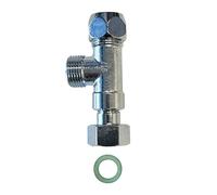 CLAGE Pieza en T de latón de 3/8 pulgadas para calentador de agua | Tres conectores de 3/8 pulgadas, resistentes a la corrosión, aptos para sanitarios, accesorios para calentador de agua CLAGE