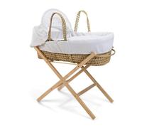 Clair de Lune Moisés con Soporte Plegable Natural, 75 x 28 cm, Color Blanco