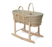 Clair de Lune Moisés orgánico Palm con Soporte mecedor Natural, galardonado moisés para bebé, 75 x 28 cm (Verde Salvia)