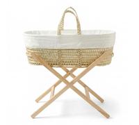 Clair de Lune Scandi Palm - Moisés con Soporte Plegable Natural, 74 x 30 cm, Color Blanco