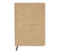 Clairefontaine 103946C - Un cuaderno bordado cosido Flying Spirit 180 páginas marfil 14,8 x 21 cm 90 g rayadas, cubierta de piel de cordero beige