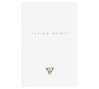 Clairefontaine 104596C - Un cuaderno de piqué cosido hilo Flying Spirit 96 páginas marfil 9 x 14 cm, 90 g rayadas, tapa en cartulina blanca recubierta, diseño aleatorio