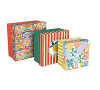 Clairefontaine 116281C - Dolce Amore, Set de 3 boîtes gigognes carrées 25x25x12 cm, 20x20x11cm, et 16x16x10 cm