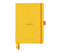 Clairefontaine 118771C - Un cuaderno RHODIARAMA Goalbook forrado rígido 14, 8 x 21 cm, 240 páginas pequeños puntos (DOT), color Jonquille