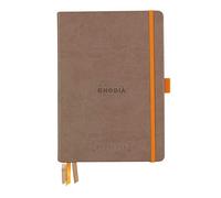 Clairefontaine 118771C - Un cuaderno RHODIARAMA Goalbook forrado rígido 14, 8 x 21 cm, 240 páginas pequeños puntos (DOT), color marrón