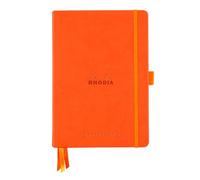 Clairefontaine 118784C Un cuaderno RHODIARAMA Goalbook reborde rígido 14, 8 x 21 cm, 240 páginas de puntos pequeños (DOT), papel marfil numerado 90 g, cierre elástico y portabolígrafos, tapa tángeles