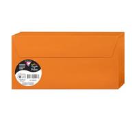 Clairefontaine 120023C - Paquete de 50 Sobres Autoadhesivos - Formato DL 11x22cm - 120g/m² - Color Capucine - Invitación a Eventos y Correspondencia - Gama Pollen - Papel Premium