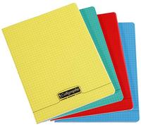 Clairefontaine 18040C Calligraphe PP - Cuaderno grapado, A5+, 48 hojas Cuadrado - varios colores, paquete de 10