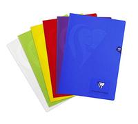 Clairefontaine 303102C Lote de 10 Cahiers Agrafés Mimesys - A4 21x29,7 cm - 48 Páginas Petits Carreaux - Papier Blanc 90 g - Couverture Polypro Transparente - Couleurs Aléatoires