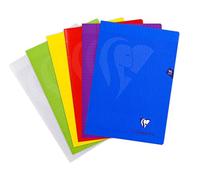 Clairefontaine 303161C - Mimesys cahier piqué polypro 21x29,7cm 96p séyès coloris assortis - Paquet de 10 ass