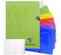 Clairefontaine 303165C Un Cahier Agrafé Mimesys - A4 21x29,7 cm 96 Pages Lignées avec Marge Papier Clairefontaine Blanc 90 g - Couverture Polypro Couleur Aléatoire