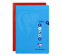 Clairefontaine 303167C - Cuaderno de trabajo práctico piqué Mimesys 21 x 29 cm, 7 cm, 80 páginas grandes, cuadros y lisos, tapa de polipropileno, color aleatorio