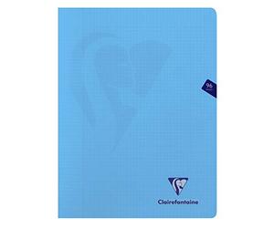 Clairefontaine 303368C Lote de 10 Cahiers Agrafés Mimesys - 24x32 cm - 96 Páginas Petits Carreaux avec Marge - Papier Blanc 90 g - Couverture Polypro Transparente - Couleurs Aléatoires