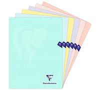Clairefontaine 308361C - Cuaderno con grapa Mimesys Pastel, 24 x 32 cm, 96 páginas grandes azulejos, Papel blanco 90 g, Cubierta de polietileno opaca, Color aleatorio