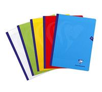 Clairefontaine 309341C - Lote de 5 cuadernos pintados cosidos hilo Mimesys 192 páginas, 24 x 32 cm, 90 g grandes, tapa polipro (plástico), colores ass