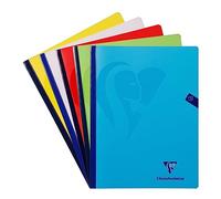 Clairefontaine 309342C - Cuaderno de folletos cosidos con hilo Mimesys (24 x 32 cm, 192 páginas pequeñas, papel blanco 90 g, cubierta de polietileno, color aleatorio