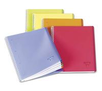 Clairefontaine 328626C Lote de 5 Cahiers à Spirale Linicolor - A4+ 22,5x29,7 cm - 160 Páginas Détachables Petits Carreaux - Papier Blanc 90 g - Couverture Polypro Transparente - Couleurs Aléatoires