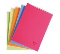 Clairefontaine, 328635C, Cuaderno en espiral, Linicolor Fresh One, A4 (21x29,7 cm), 160 Páginas, Interior: Cuadrados Pequeños, Papel Blanco 90 gr, Tapa Polipropileno, Color Aleatorio
