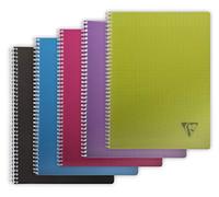 Clairefontaine 329116C Collection Linicolor Intensive Un Cahier à Spirale - A4 21x29,7 cm - 180 Pages Grands Carreaux - Papier Blanc 90 g - Couverture Polypro Transparent Couleur Aléatoire