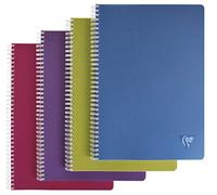 Clairefontaine 329116C Linicolor Lot de 5 Cahiers à spirale A4 Seyès 90 feuilles 90 g Coloris assortis