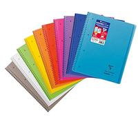 Clairefontaine 396701C - Cuaderno de espiral Koverbook (A4+ 22,5 x 29,7 cm, 160 páginas desmontables con líneas - Papel blanco 90 g - Cubierta polipro color aleatorio