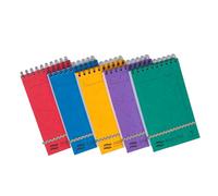 Clairefontaine 4880Z - Un lot de 10 blocs à spirale en-tête Major Pad Europa 300 pages détachables 12,7x20,7 cm 90g lignées avec fermeture élastique, couverture en carte lustrée couleurs assorties