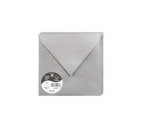 Clairefontaine 50023 C Pack de 20 sobres 16,50 x 16,50 x 0,10 cm, color plata 16,50 x 16,50 x 0,10