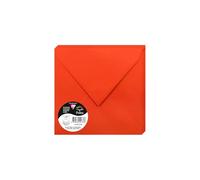 Clairefontaine 50023 C Pack de 20 sobres 16,50 x 16,50 x 0,10 cm, color rojo coral 16,50 x 16,50 x 0,10