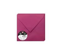 Clairefontaine 50023C Pack de 20 sobres, 16,50 x 16,50 x 0,10 cm, color frambuesa 16,50 x 16,50 x 0,10