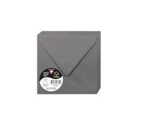 Clairefontaine 50078 C Pack de 20 sobres Pollen 140 x 140 mm, color acero 14 x 14 x 0.10