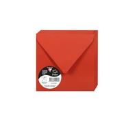 Clairefontaine 50078 C Pack de 20 sobres Pollen 140 x 140 mm, color rojo coral 14 x 14 x 0.10