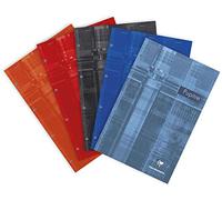 Clairefontaine 66135C Bloc Pupitre Agrafé Perforé - A4+ 21x31,8 cm 160 Pages Détachables Lignées avec Marge Papier Blanc 90 g - Couverture Carte Pelliculée Couleur Aléatoire