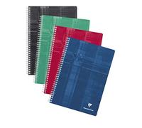 Clairefontaine 68162C - 1 Cuaderno en espiral, A4, interior: cuadriculado, 90 g/m2, 90 hojas/180 páginas) - Color aleatorio