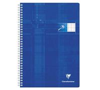 Clairefontaine 68196C - Juego de 10 cuadernos en espiral para personas con discapacidad visual A4 21 x 29,7 cm 100 páginas grandes ampliadas Azulejos negros 90 g Cubierta de tarjeta Col. aleatorios