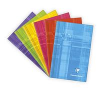 Clairefontaine 69582C - Cuadernos de tela (cuadrados, 7,5 x 12 cm, 90 g, 64 hojas, 10 unidades), varios colores