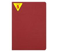 Clairefontaine 733002CPack Age Bag Collection - Cuaderno (A4, 21 x 29,7 cm, 96 páginas, papel 90 g, tapas de piel), color rojo