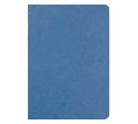 Clairefontaine 733104C - Cuaderno grapado azul - Age Bag - A5 14,8 x 21 cm - 96 páginas blancas lisas - Papel de 90 g - Cubierta cartulina lustrada - Azul