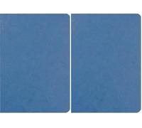 Clairefontaine 733104C - Cuaderno grapado azul - Age Bag - A5 14,8 x 21 cm - 96 páginas blancas lisas - Papel de 90 g - Cubierta cartulina lustrada - Azul (Paquete de 2)