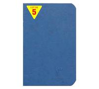 Clairefontaine 734164Cpack Collection Age Bag Un juego de 5 cuadernos grapados azules - 9 x 14 cm - 96 páginas con líneas - Papel blanco 90 g - Cubiertas para tarjeta con diseño de grano de piel