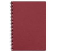 Clairefontaine 781420C Un Cahier à Spirale Rouge - A4 21x29,7 cm 100 Pages Petits Carreaux Papier Clairefontaine Blanc 90 g - Couverture Carte Lustrée Grain Cuir - Collection Age Bag