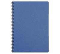 Clairefontaine 781424C Un Cahier à Spirale Bleu - A4 21x29,7 cm 100 Pages Petits Carreaux Papier Clairefontaine Blanc 90 g - Couverture Carte Lustrée Grain Cuir - Collection Age Bag