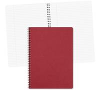 Clairefontaine 781452C Un Cahier à Spirale Rouge - A4 21x29,7 cm 100 Pages Lignées avec Marge Papier Clairefontaine Blanc 90 g - Couverture Carte Lustrée Grain Cuir - Collection Age Bag