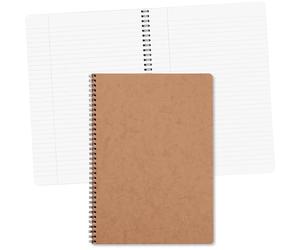 Clairefontaine 78145C Un Cahier à Spirale Tabac - A4 21x29,7 cm 100 Pages Lignées avec Marge Papier Clairefontaine Blanc 90 g - Couverture Carte Lustrée Grain Cuir - Collection Age Bag