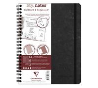 Clairefontaine 782361C - Age Bag My.Notes carnet reliure intégrale à marge détachable 16x21cm 120p détach. ligné noir