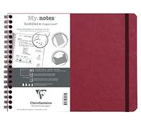 Clairefontaine 782432C - Age Bag My.Notes cahier reliure intégrale à marge détachable 25x19cm 120p détach. DOT rouge