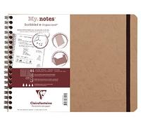 Clairefontaine 78246C - Age Bag My.Notes cahier reliure intégrale à marge détachable 25x19cm 120p détach. ligné tabac