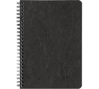 Clairefontaine 785661 C Age Bag - Libreta de espiral (A5, 3 bolsillos, rayas, 60 hojas), color negro