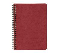 Clairefontaine 785662C Un Carnet à Pochettes Spiralé Rouge - A5 14,8x21 cm 120 Pages Détachables Lignées Papier Clairefontaine Blanc 90 g - Couverture Carte Lustrée Grain Cuir - Collection Age Bag